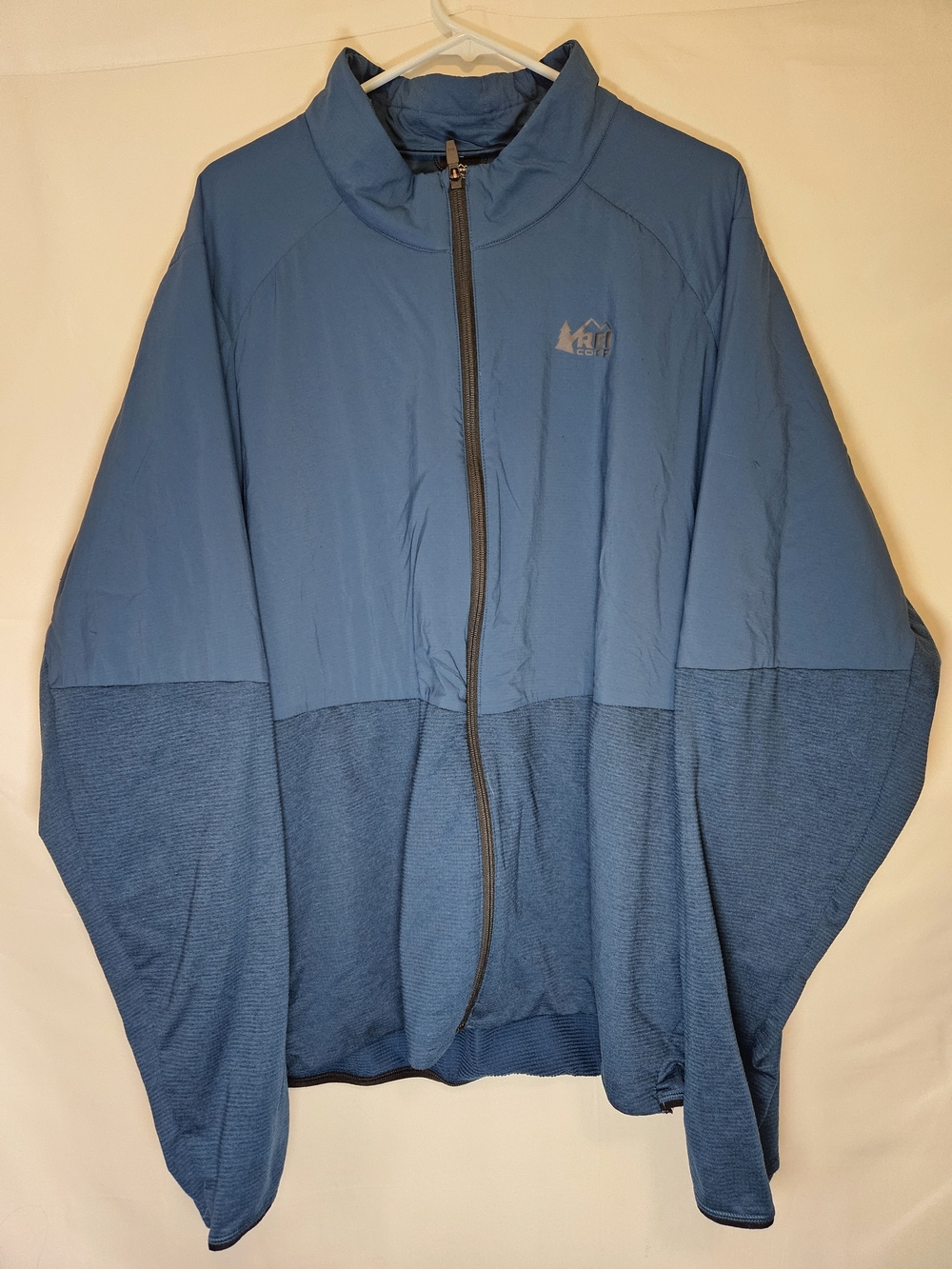 REI Blue Two-Tone Full-Zip Performance Jacket
